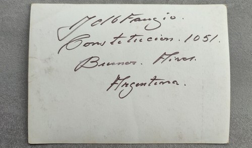 Juan manuel fangio - fangio, signature